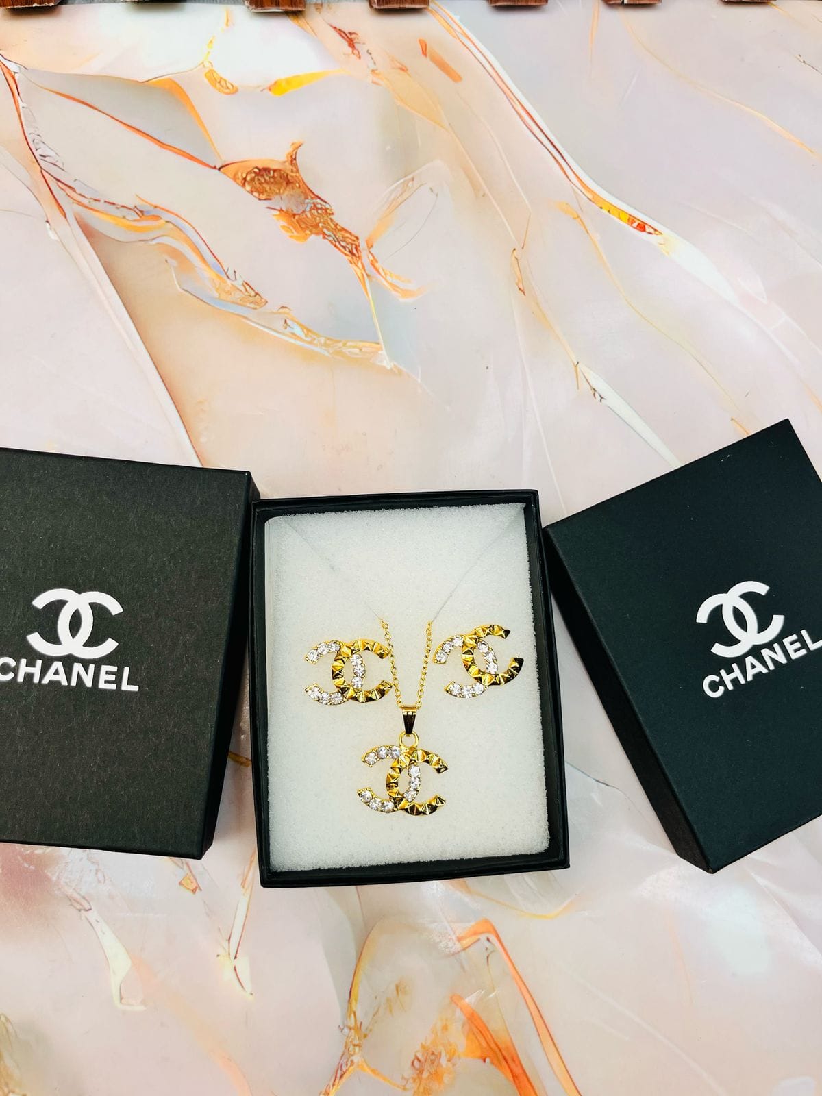 Set Acero Inoxidable Chanel Premium 350