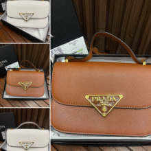 Bolso de Hombro con Solapa de Saffiano Prada