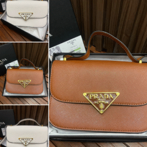 Bolso de Hombro con Solapa de Saffiano Prada