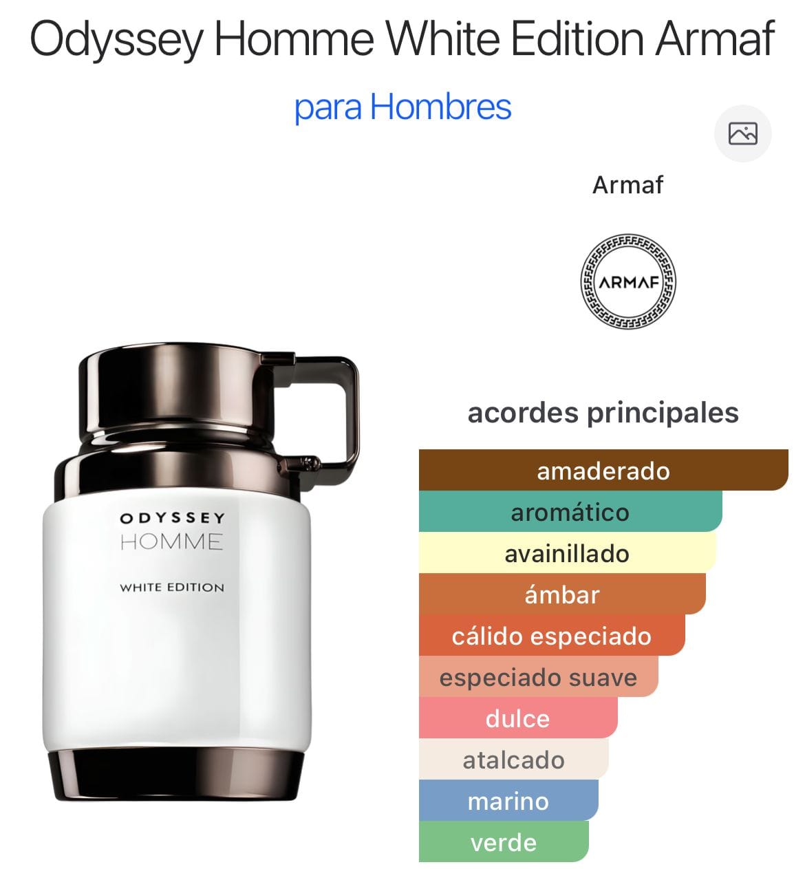 Odyssey Homme White EDP 100ml