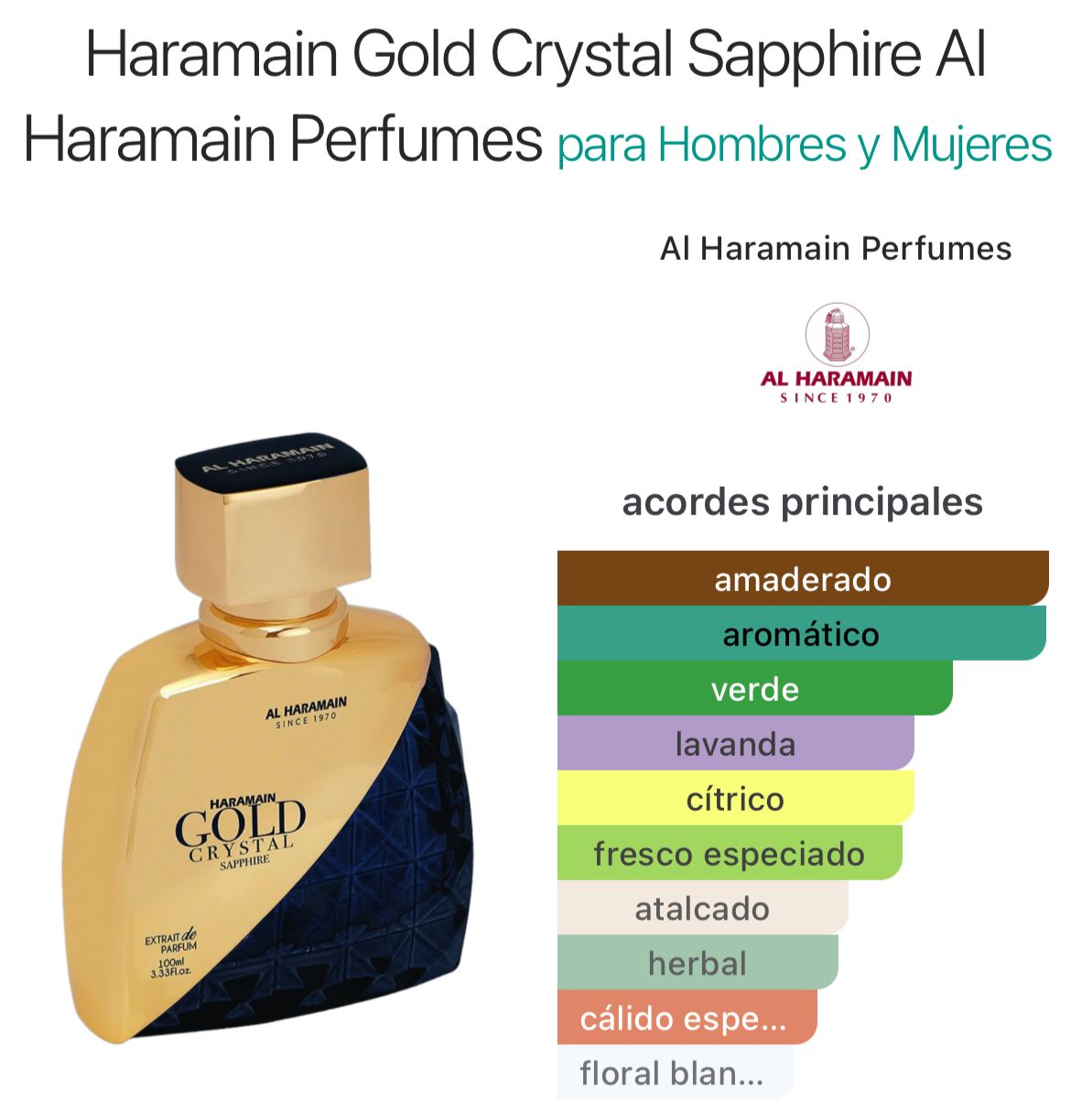 Gold Crystal Sapphire EDP 100ml