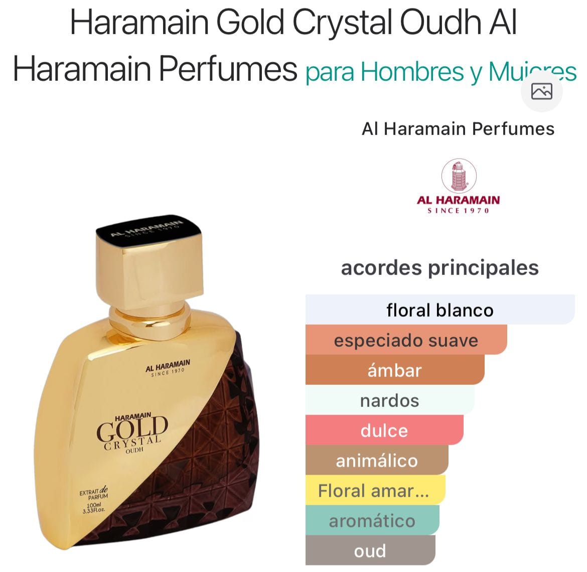 Gold Crystal Oudh EDP 100ml