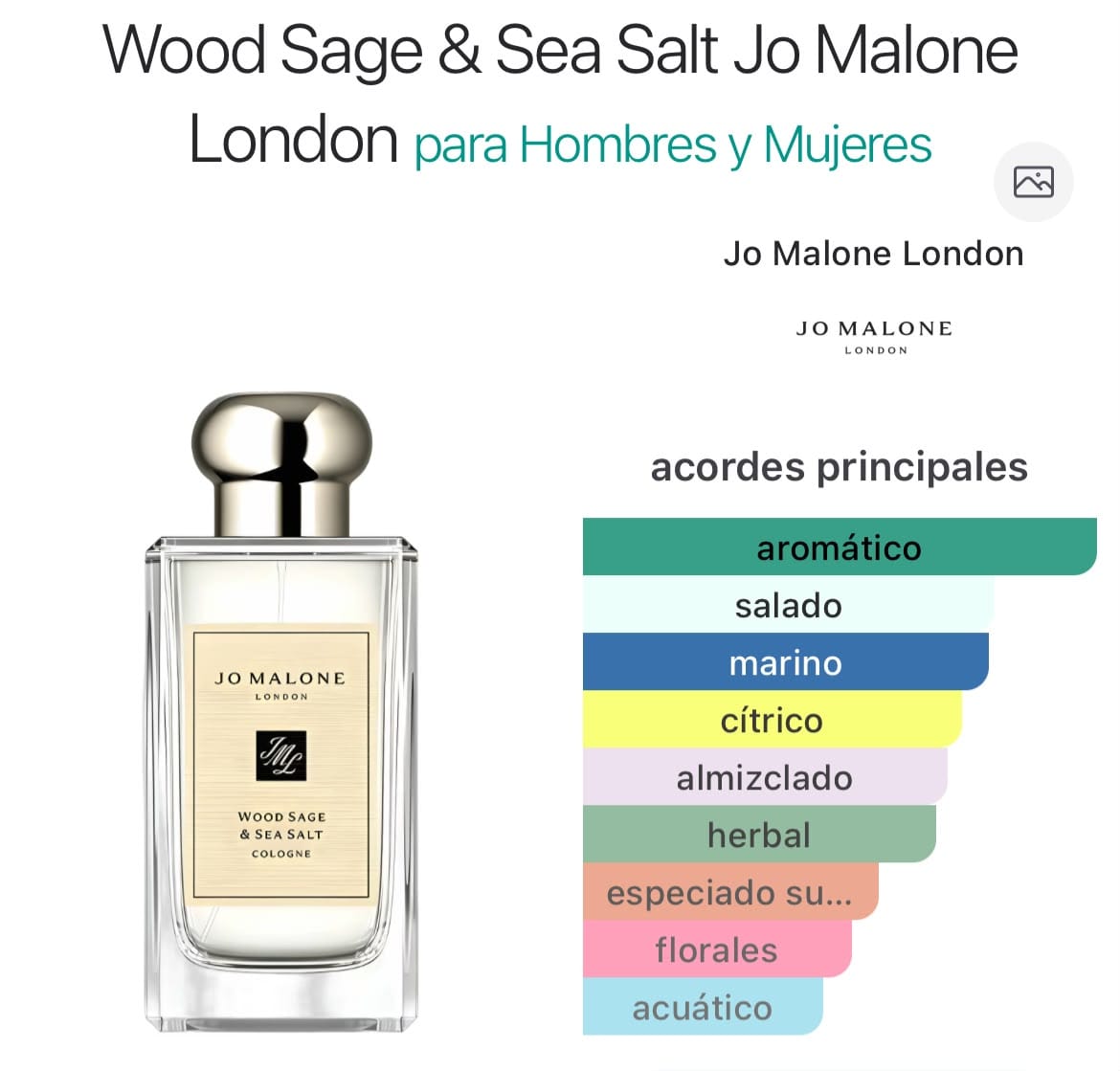 Wood Sage & Sea Salt Cologne 100ml