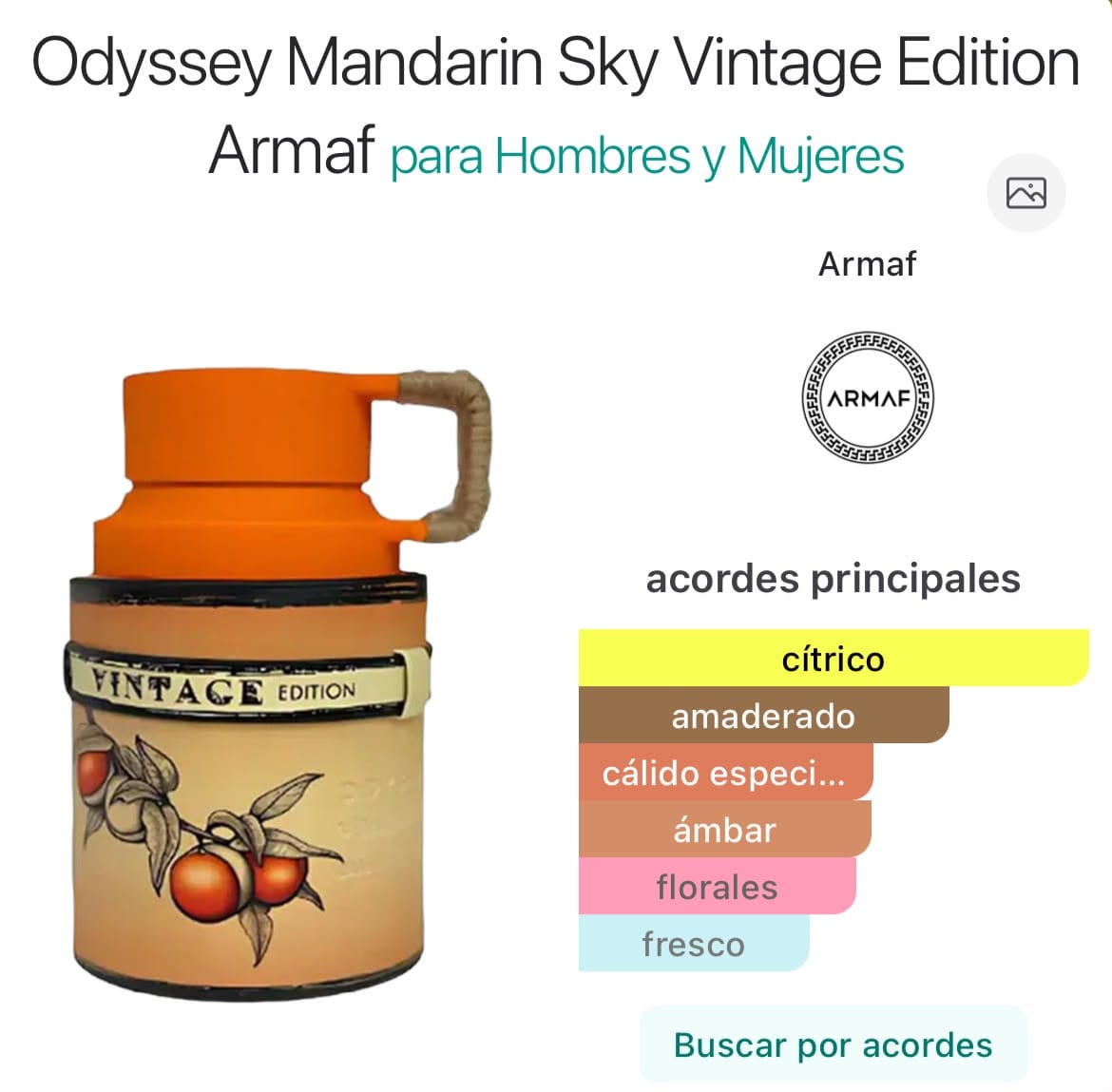 Odyssey Mandarin Sky Vintage Edition EDP 100ml