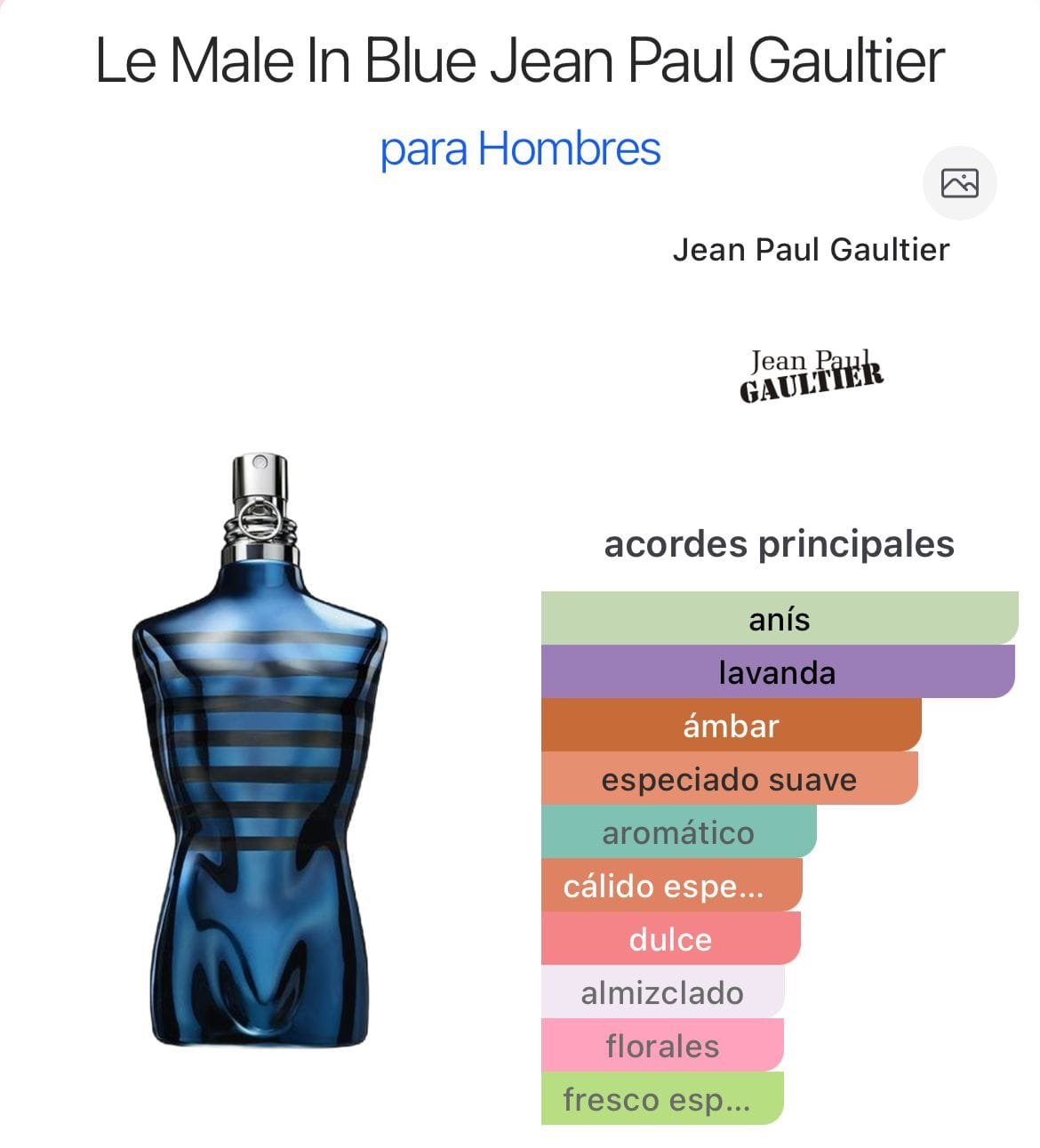 Le Male In Blue EDP 125ml